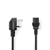 Nedis CEGP11100BK20 Stromkabel Stecker Typ G (VK) – IEC-320-C13 2,0 m schwarz