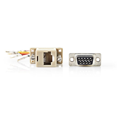 Nedis ccgp52820iv D-Sub-Adapter D-Sub 9-polige Buchse – RJ45 (8p8c) Buchse Elfenbein