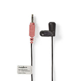 Nedis miccj100bk kabelgebundenes Mikrofon zum Aufstecken, 3,5 mm, schwarz