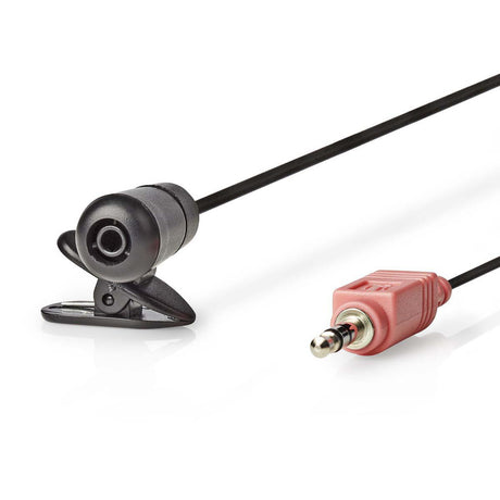 Nedis miccj100bk kabelgebundenes Mikrofon zum Aufstecken, 3,5 mm, schwarz