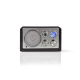 Nedis RDFM5100BK UKW-Radio, 9 W, analoges Tuning, Retro-Design, Schwarz