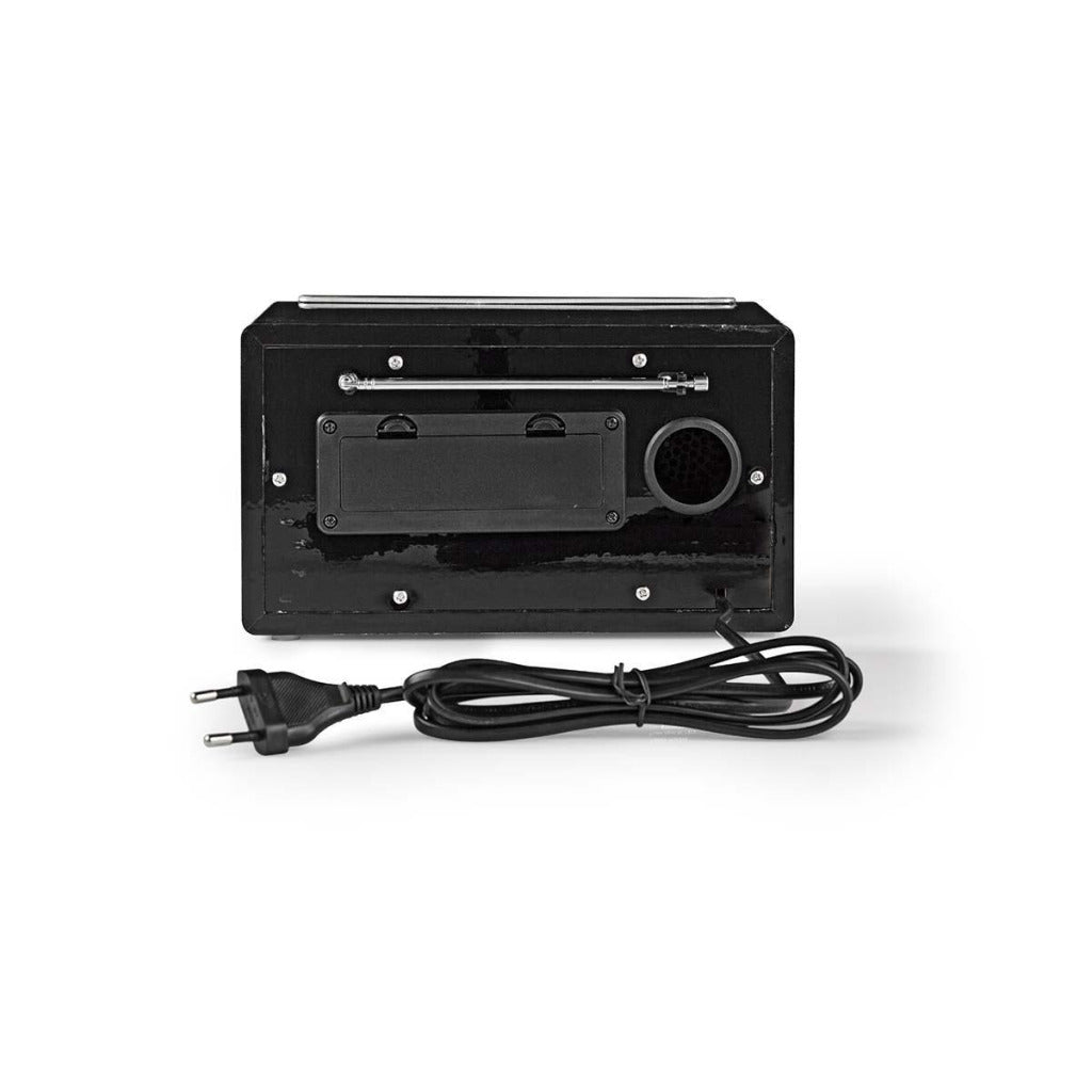 Nedis RDFM5100BK UKW-Radio, 9 W, analoges Tuning, Retro-Design, Schwarz