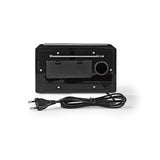 Nedis RDFM5100BK UKW-Radio, 9 W, analoges Tuning, Retro-Design, Schwarz