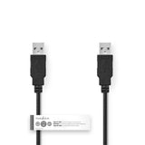 Nedis ccgt60000bk10 Kabel USB 2.0 A-Stecker - A-Stecker 1,0 m schwarz