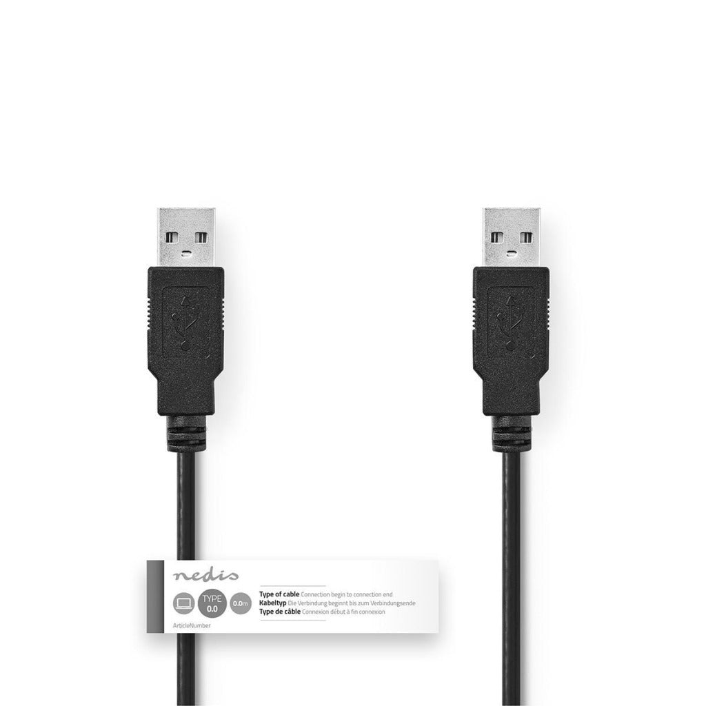 Nedis ccgt60000bk20 Kabel USB 2.0 A-Stecker - A-Stecker 2,0 m schwarz