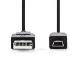 Nedis ccgt60300bk10 Kabel USB 2.0 A Stecker - Mini 5-poliger Stecker 1,0 m schwarz