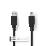 Nedis ccgt60300bk10 Kabel USB 2.0 A Stecker - Mini 5-poliger Stecker 1,0 m schwarz