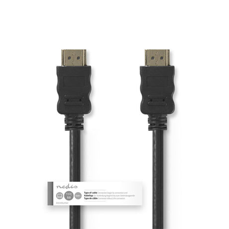 Nedis CVGT34000bk20 Hochgeschwindigkeits-HDMI-Kabel mit Ethernet-HDMI-Anschluss – HDMI-Anschluss 2,0 m schwarz