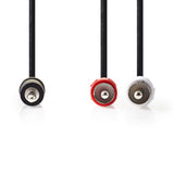 Nedis cagt22200bk15 Stereo-Audiokabel 3,5 mm Stecker - 2x Cinch-Stecker 1,5 m schwarz