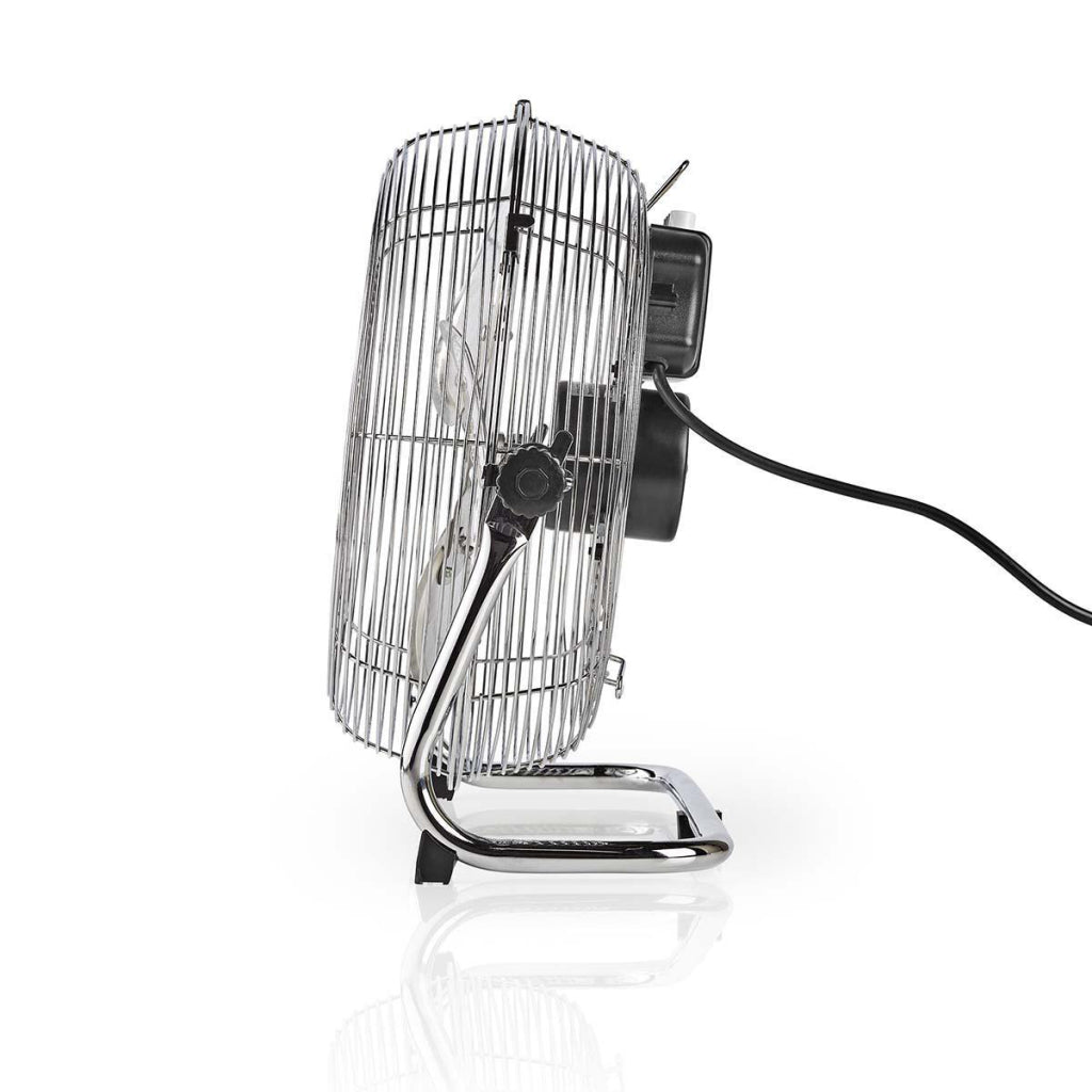 Nedis fnfl10ccr30 Bodenventilator Durchmesser 30 cm 3 Geschwindigkeiten Chrom