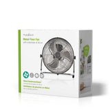 Nedis fnfl10ccr30 Bodenventilator Durchmesser 30 cm 3 Geschwindigkeiten Chrom