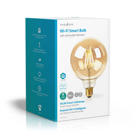 Nedis wifilf10gdg125 Wi-Fi-Smart-LED-Lampe mit Glühfaden E27 125 mm 5 W 500 lm