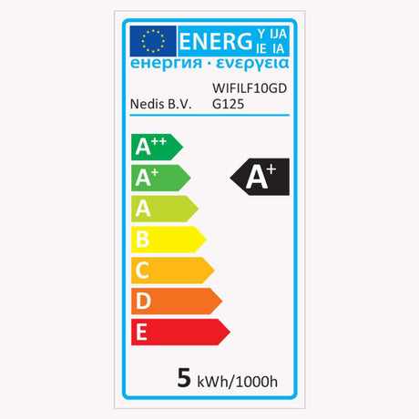 Nedis wifilf10gdg125 Wi-Fi-Smart-LED-Lampe mit Glühfaden E27 125 mm 5 W 500 lm