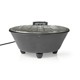 Nedis bbqe112bk Elektrogrill rund 30 cm 1250 Watt
