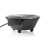 Nedis bbqe112bk Elektrogrill rund 30 cm 1250 Watt