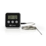 Nedis kath105bk Fleischthermometer 0–250 °C, Digitalanzeige, Timer