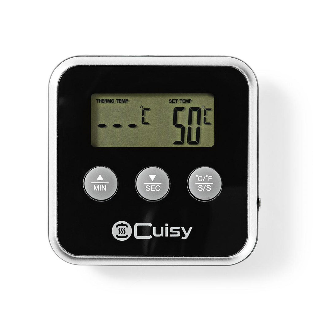 Nedis kath105bk Fleischthermometer 0–250 °C, Digitalanzeige, Timer
