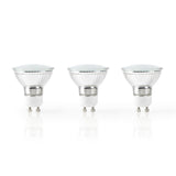 Nedis wifilw30crgu10 Wi-Fi-Smart-LED-Lampe, warm- bis kaltweiß, GU10, 3er-Pack