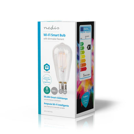 Nedis wifilf10wtst64 Wi-Fi Smart LED-Glühlampe E27 ST64 5 W 500 lm