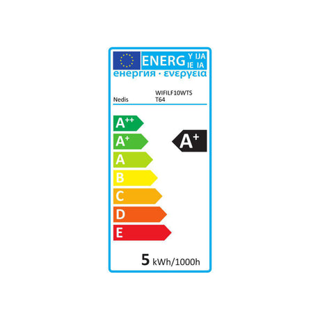 Nedis wifilf10wtst64 Wi-Fi Smart LED-Glühlampe E27 ST64 5 W 500 lm