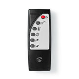 Nedis HTPL20FBK Glasplatten-Konvektorheizung, Thermostat, LCD-Bildschirm, 2 Heizstufen, stehend, Wandmontage, 2000 W, Schwarz