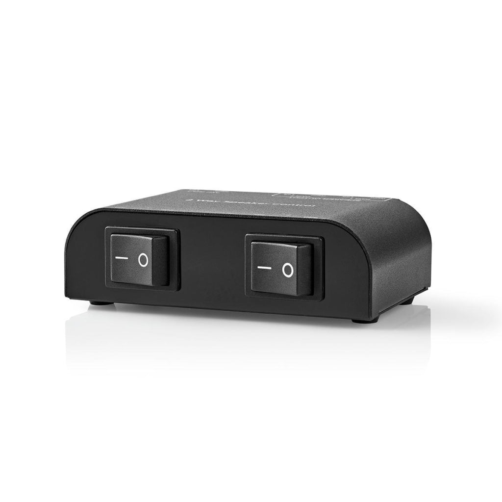 Nedis aswi2602bk Lautsprecherschalter 2 Ports Klemmanschluss schwarz