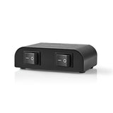 Nedis aswi2602bk Lautsprecherschalter 2 Ports Klemmanschluss schwarz