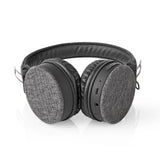 Nedis FSHP250AT Bluetooth®-Kopfhörer mit gewebtem Stoff überzogenem On-Ear | 18 Stunden Wiedergabezeit Anthrazitschwarz