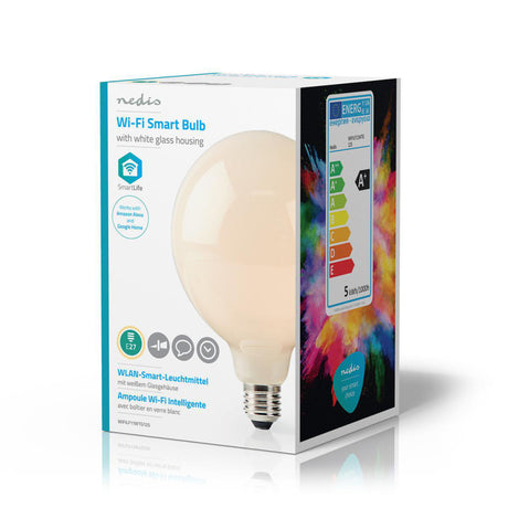 Nedis WiFiLF11WTG125 WiFi Smart LED-Glühbirne E27 125 mm 5 W 500 lm Weiß