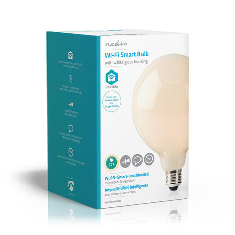 Nedis WiFiLF11WTG125 WiFi Smart LED-Glühbirne E27 125 mm 5 W 500 lm Weiß
