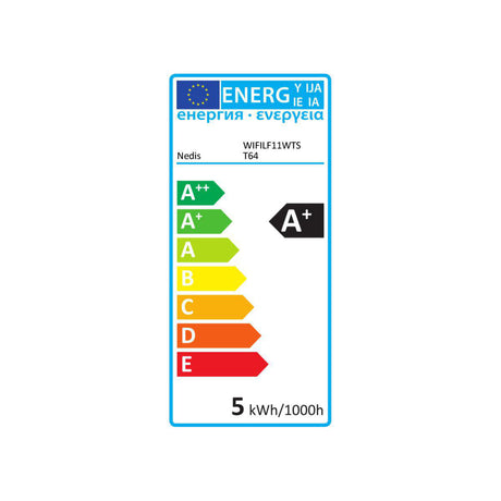 Nedis wifilf11wtst64 Wi-Fi Smart LED-Lampe E27 ST64 5 W 500 lm weiß