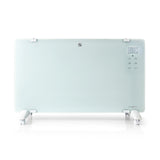 Nedis WiFiHTPL20FWT Intelligente Konvektorheizung mit WiFi-Thermostat, Glasfrontplatte, 2000 W, Weiß