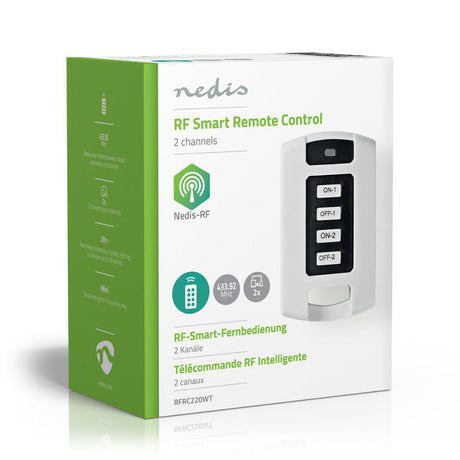 Nedis RFRC220WT RF-Smart-Fernbedienung 2 Kanäle
