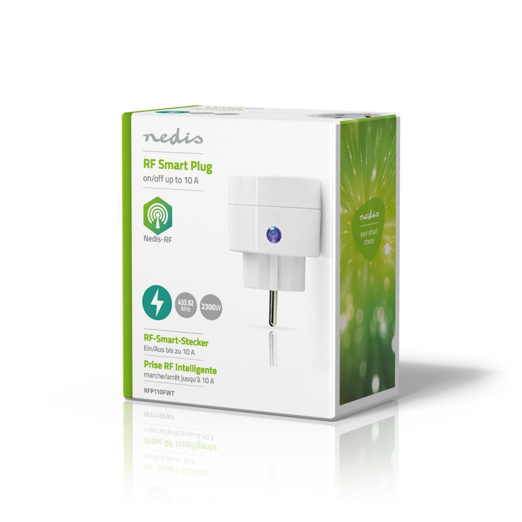 Nedis rfp110fwt RF Smart Plug On Off Schuko Typ F 2300 W