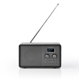 Nedis rddb5110bk dab+ radio 4,5 w fm klok wekkerfunctie zwart