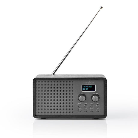 Nedis rddb5110bk dab+ radio 4,5 w fm klok wekkerfunctie zwart
