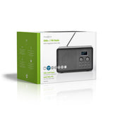 Nedis rddb5110bk dab+ radio 4,5 w fm klok wekkerfunctie zwart