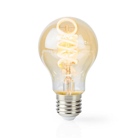 Nedis WiFilt10GDA60 WiFi Warm- bis Kaltweiße LED-Glühlampe, gedreht, E27, A60, 5,5 W, 350 lm