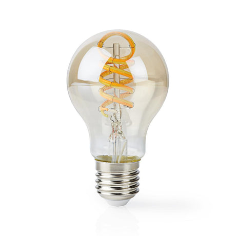 Nedis WiFilt10GDA60 WiFi Warm- bis Kaltweiße LED-Glühlampe, gedreht, E27, A60, 5,5 W, 350 lm