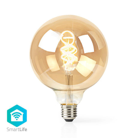 Nedis Wi-Fi LT10GDG125 Wi-Fi Warm- bis Kaltweiße LED-Glühbirne gedreht E27 G125 5,5 W 350 lm