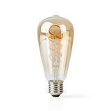 Nedis WiFiLT10GDST64 WiFi LED-Glühlampe, warm- bis kaltweiß, gedreht, E27, ST64, 5,5 W, 350 lm