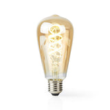 Nedis WiFiLT10GDST64 WiFi LED-Glühlampe, warm- bis kaltweiß, gedreht, E27, ST64, 5,5 W, 350 lm