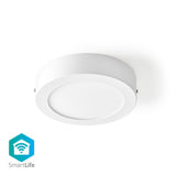 Nedis WIFILAW10WT WLAN-Deckenleuchte, rund, Durchmesser 17 cm, warm bis kaltweiß, 800 lm, 12 W, schlankes Design, Aluminium