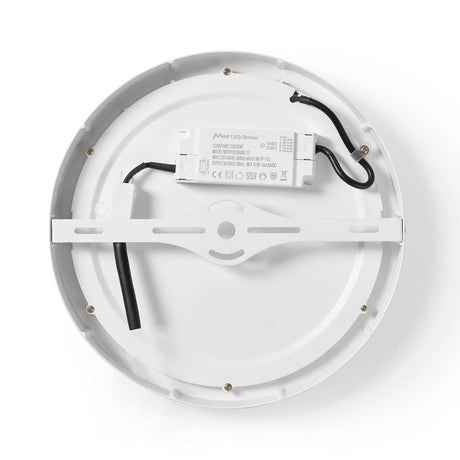 Nedis wifilaw20wt Wi-Fi Smart Deckenleuchte rund Oslash; 30 cm warm bis kaltweiß 1200 lm 18 W schlankes Design aus Aluminium