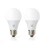 Nedis WIFILC21WTE27 WLAN-LED-Lampen, vollfarbig und warmweiß, E27, 2er-Pack