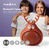 Nedis SPBT4110BN Animatics Bluetooth-Lautsprecher 3 Stunden Spielzeit Freisprechen Rudy Reindeer