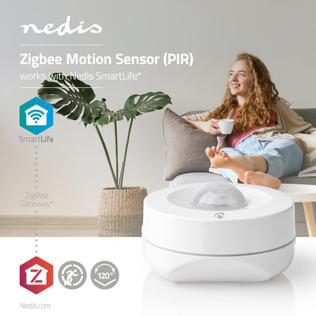 Nedis zbsm10wt smart pir bewegungssensor zigbee batterie im lieferumfang enthalten