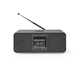 Nedis RDIN5005BK Internetradio 42 W Dab+ FM Bluetooth® Fernbedienung Schwarz Silber