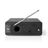 Nedis RDIN5005BK Internetradio 42 W Dab+ FM Bluetooth® Fernbedienung Schwarz Silber