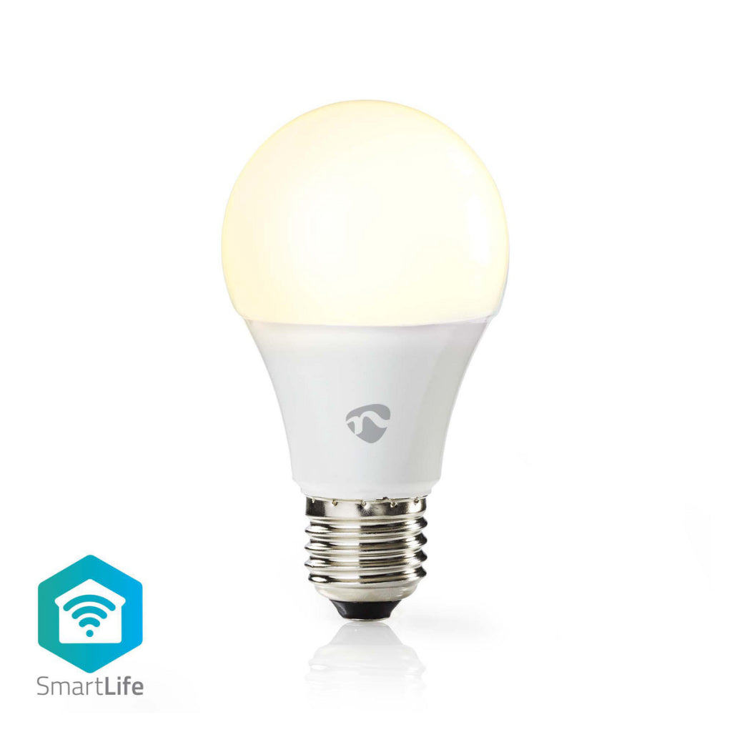 Nedis Wi-Fi LW12WTE27 SmartLife LED-Glühbirne Wi-Fi E27 800 lm 9 W Warmweiß 2700 K Energieklasse: A+ Android Trade; iOS-Durchmesser: 60 mm A60